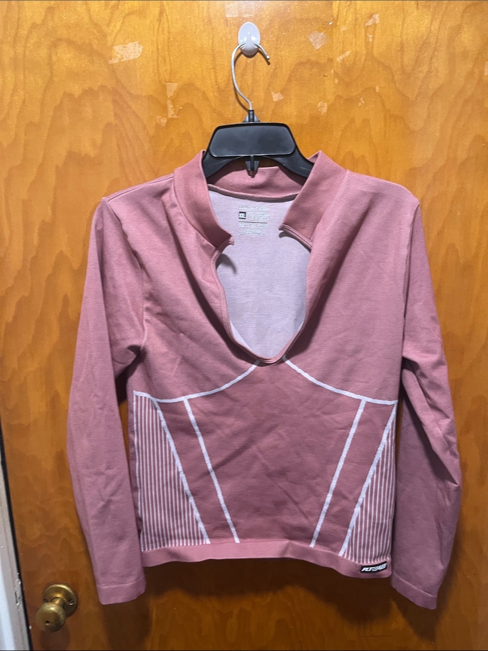 PrettyLittleThing Dusky Pink Deep V Panel Sweatshirt